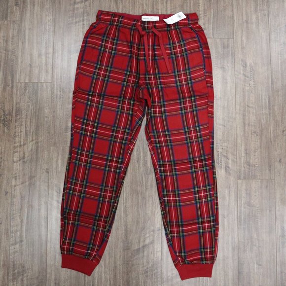 NWT Plaid Abercrombie Sleep Pajama Bottoms Medium - Picture 1 of 6